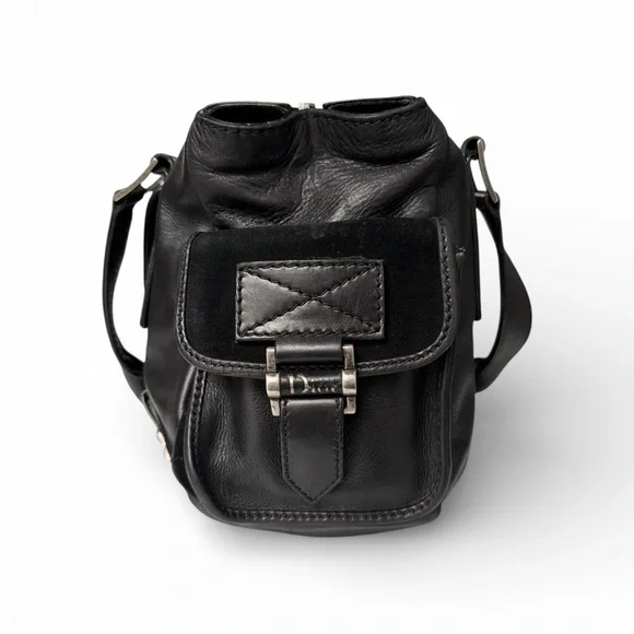 Dior Cannage Rebelle Leather and Suede Satchel Handbag - Picture 5 of 14